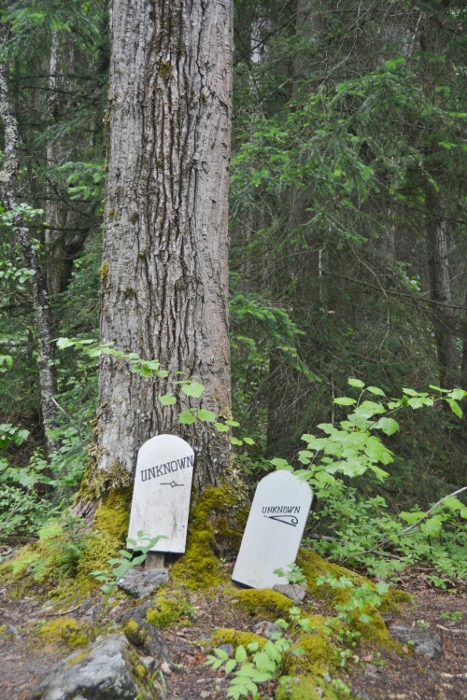 gravesites at Gold Rush Cemetery